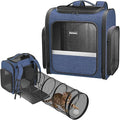 Cat Carrier Backpack with Detachable Play Tunnel, 2 in 1 Cat Tunnel Backpack Suitable for Carrying & Playing, Expandable Pet Carrier for Small Medium Kitten Puppy, Suitable for Travel Hiking Camping