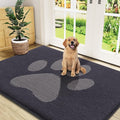 Buganda Dog Door Mat for Muddy Paws, Absorbent Dirt Trapper Non Slip Indoor Doormats, Washable Low-Profile Mat for Mud Dogs, Entryway Carpet for Inside Floor (47x32 Inches, Dark Grey)