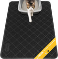Cat Litter Mat Litter Trapping Mat, 35" x 23" Premium Durable PVC Grid Mesh with Scatter Control, Non-slip, Less Waste Cat Litter Box Mat, Soft on Kitty’s Paws, Urine Waterproof