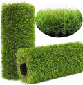 Artificial Grass Rug Outdoor Indoor 15FTX31FT Fake Grass Carpet Green Synthetic Grass Pet Turf Realistic Faux Grass Rug with Drain Holes for Garden Lawn Landscape Balcony Home Decor Patio