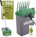 Neater Pet Brands Lift N’ Bag 2.0 Dog Pooper Scooper with Bag Attachment & 22" Pole for Small to Large Dogs, New & Improved Design, 195 Refill Bags, Heavy Duty Dog Poop Scooper for Yard, One-Hand Use