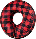BENCMATE Inflatable Dog Cone Collar Alternative, Soft Dog Cone for Small Medium Large Dogs and Cats, Neck Recovery ECollar Donut Collar After Surgery (XLarge, Plaid)