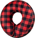 BENCMATE Inflatable Dog Cone Collar Alternative, Soft Dog Cone for Small Medium Large Dogs and Cats, Neck Recovery ECollar Donut Collar After Surgery (Medium, Plaid)
