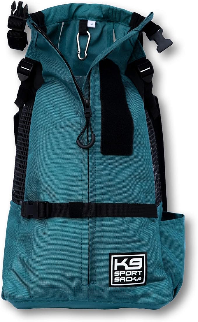 K9 Sport Sack Trainer - Medium, Harbor Blue - Ideal for Dogs with 17-19” Back Length - Backpack-Style Training Carrier - Meant for Quick, Non-Strenuous Activities