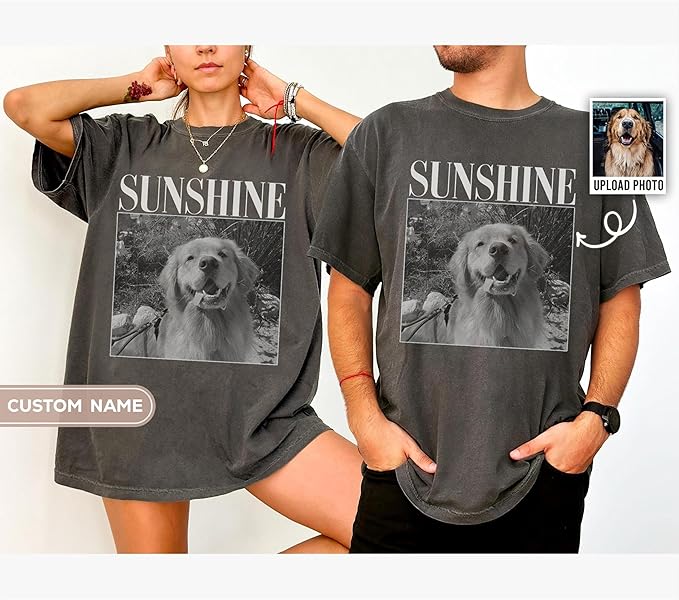 Custom Pet Sweatshirts with Photo and Name, Personalized Dog Sweatshirt, Gifts for Dog Mom, Dad