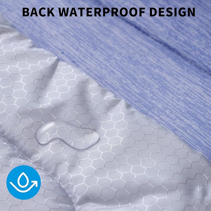 MARUNDA Dog Cooling Mat, No Need to Freeze Or Refrigerate This Cool Pet Pad Cat Mats- Keep Your Pet Cool, Machine Washable.(36" x 24" (L-Crate), Blue)
