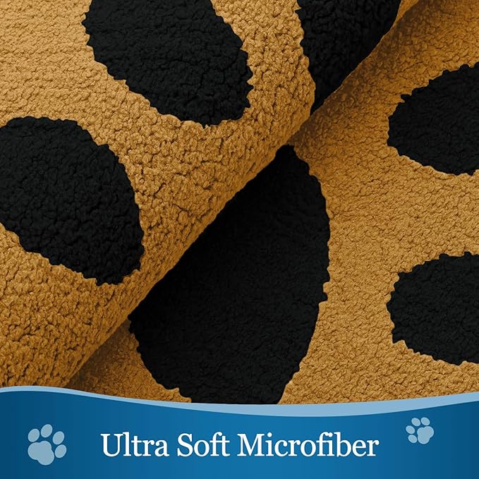 Buganda Dog Door Mat for Muddy Paws, Absorbent Dirt Trapper Washable Indoor Doormats, Non Slip Low-Profile Mud Mat for Dogs, Front Entrance Doormat for Inside Floor (36x24 Inches, Yellow and Black)