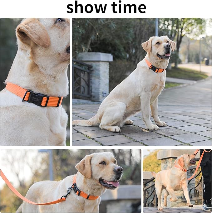 lynxking Dog Collar Soft Padded Breathable Cotton Solid Color Strong Adjustable Pet Collar for Little Puppy