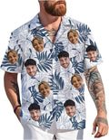 Custom Hawaiian Shirt with Face Photo Picture for Men Women Kids Youth Adult, Tropical Personalized Hawaiian Shirts Gift