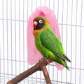 Comfort Corner Fleece Bird Blanket Parrot Cage Snuggle Hut Warm Bird Nest House Bed Hanging Hammock Toy for Parakeet Cockatiel Pigeon Small Animals Shelter Plush Bedding(Pink/M)