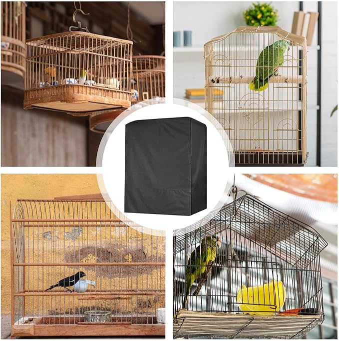 Bird Cage Cover Black Out, Protects Pets Privacy, Comfortable, Breathable, Waterproof and Dustproof, Parrot Cage Night Cover, Good Night Parrot Birdcages Protector Covers for Parakeet Cockatiel
