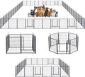 Dog Playpen,Portable Outdoor Dog Fence, Dog Playpen for Large/Medium/Small Dogs, Dog Fences for The Yard,with Doors Foldable Metal (32 inch, 40 Panels)