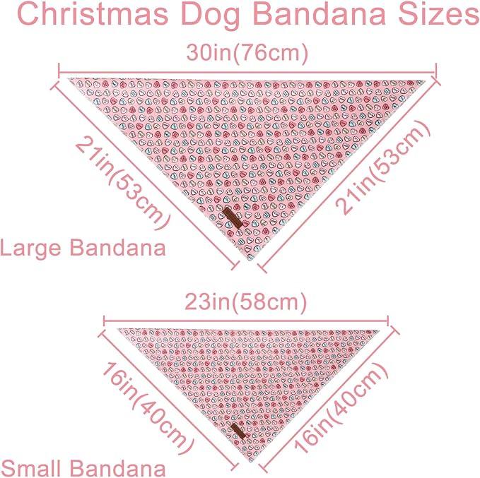 Valentine Dog Bandana, Pink Heart Triangle Bid Scarf for Small Medium Dog, Cotton Pet Kerchief for Girl Boy Dogs or Cats, Red Dog Bandana, Cute Adorable Puppy Bandana