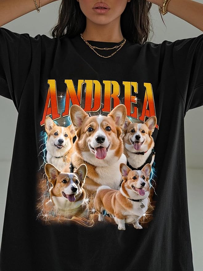 Custom Bootleg Rap Tee, Personalized Girlfriend Vintage Graphic T-Shirt, Photo Shirt, Valentine Birthday Gifts