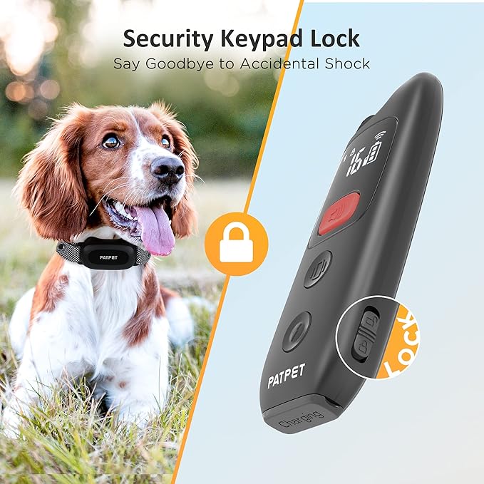 PATPET Dog Shock Collar with Remote (Black)