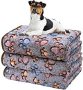 Dono 1 Pack 3 Dog Blankets for Small Dogs, Soft Fluffy Paw Print Pattern Fleece Pet Blanket Warm Sleep Mat, Puppy Kitten Blanket Doggy Mat for Dog Cat Kitten Doggy (40 * 30")