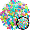 350 PCS Luminous Stones – Mixed Color Glow Rocks Decorations DIY Decorative Pebbles for Aquarium Fish Tank Sidewalk Garden Path Patio Terrace Lawn Yard Ornaments Colorful Cobbles Decor FD05MX350