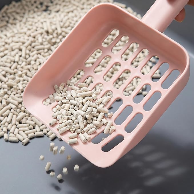 Totority Cat Litter Scoop Set with Holder, Extra Wide Mouth Design for Easy Sifting, Durable and Smooth Cleanup Tool, Perfect for Multi-Cat Households and Daily Pet Waste Removal