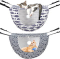 Unittype 2 Pieces Cat Cage Hammock Hanging Pet Bed Double Layer Soft Plush Hanging Pet Comfortable Hammock Bed for Indoor Kitten Ferret Hamster Rabbit or Small Animals, 2 Styles(Fish)