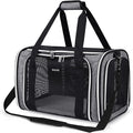 BAGLHER Pet Travel Carrier, Cat Carriers Dog Carrier for Small Medium Cats Dogs Puppies, Airline Approved Small Dog Carrier Soft Sided, Collapsible Puppy Carrier. Grey