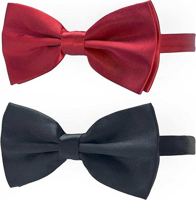 Dog Bow Ties for Large Dogs, KOOLMOX Wine Red Adjustable Dog Collar Bow Tiefor Medium and Large Dogs Cats Pets Wedding Birthday Graduation Holiday Halloween Cosutmes