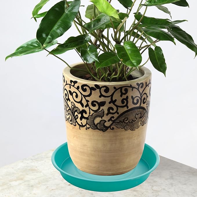2 Pack of Bird Bath Bowl 12", 1.6" Depth, 10 12 inch Birdbath Bowls Dish Only for The Garden, Large Plant Saucer (12", Teal)