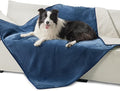 Bedsure Waterproof Dog Blankets for Extra Large Dogs - XL Cat Blanket Washable for Couch Protection, Sherpa Fleece Puppy Blanket, Soft Plush Reversible Throw Furniture Protector, 50"x60", Blue