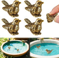 4 Pcs Mini Bird Shape Copper Bath Disk Ornaments Copper Bird Bath Purification Disks Birdbath Cleaner Single 0. 6 oz Weight Universal Fit for Outdoor Birdbaths, Bowl