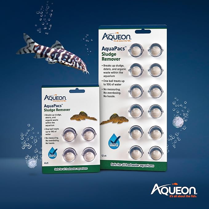 Aqueon AquaPacs Sludge Remover 12 Pack, 10 Gallon