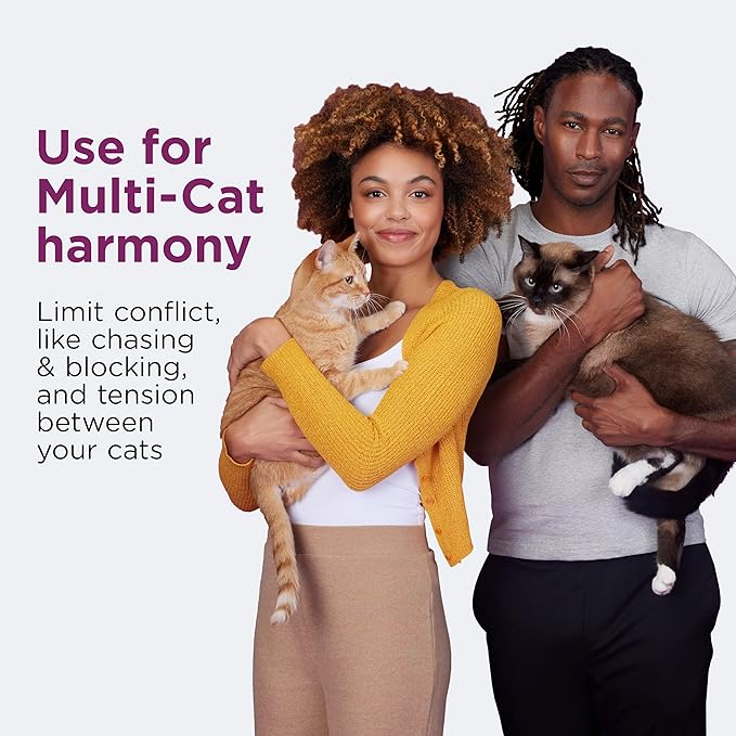 Comfort Zone Multi Cat Calming Diffuser Refill, 1 Pack – Cat Calming Pheromone Refills Help Reduce Anxiety, Stress, Scratching, Urine Marking, Multi-Cat Aggression, (30-Day Refill, 30-Day Supply)