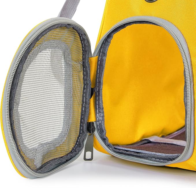 Cat Bubble Backpack Carrier for Small Medium Dogs Cats Carrying Bag, Airline Approved Pet Travel Carrying Bag Dog Hiking Walking Outdoor Backpack (Yellow)