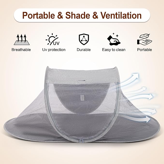 X-ZONE PET Outdoor Cat Tent, Pop Up Cat Playpen, Pet Enclosure Suitable Birds and Small Animals Gray