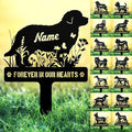 Custom Metal Dog Breed Memorial Stake – Personalized Pet Grave Marker Tombstone, Outdoor Garden Sign, Dog Remembrance Plaque, Sympathy Sign Decor for Graveside or Yard, Pet Loss Gifts