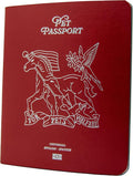 Color Premium PU Leather stitch-sewn US Pet Passport Medical Record for Pet Health and Vaccination English + Spanish for Cat, Dog, Puppy and Kitten (Christmas Red, Single)
