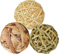 SunGrow Assorted Rabbit Chew Balls, Teething Activity Toy for Pocket Pets, Improves Dental Health, Environment Friendly, Stress Reliever (Assorted, 3 Pcs)