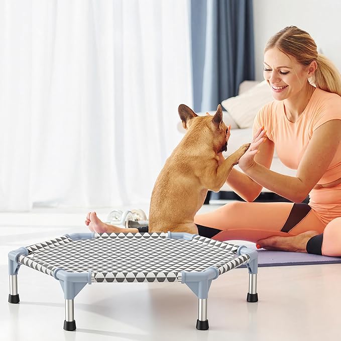 Elevated Outdoor Dog Bed (6 Sided Small, Triangle)
