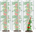 3 Pack Garden Bird Netting Plant Cover for Square Tomato Cage,14.6"x14.6"x51.2" Insect Bird Barrier Tomato Cage Net with Zipper Drawstring,Tomato Trellis Netting Protection Cover for Protecting Plants
