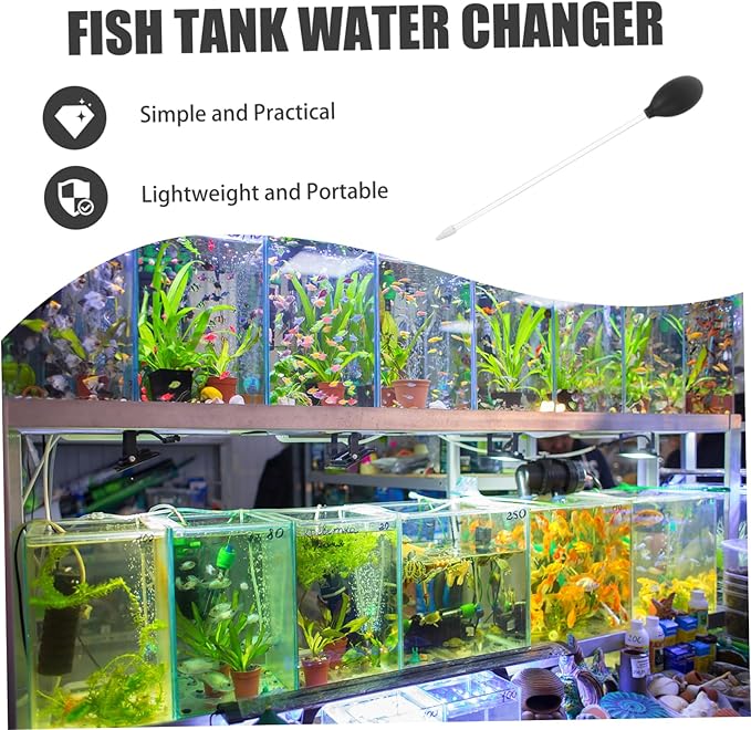 3pcs Fish Tank Water Changer and Coral Feeder Tool Aquarium Pipette for Easy Cleaning and Feeding and Portable Water Transfer for Home Aquariums