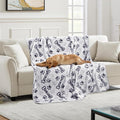 Large Dog Blanket, Soft Fleece Dog Blankets for Medium Dogs, 60X50 inches Fluffy Flannel Pet Cat Puppy Blanket Mat Cover for Bed Couch,Cute Flannel Bones and paw Print, Grey