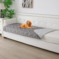 Waterproof Dog Blanket, 30x70 inches Small Pet Couch Covers for Sofa, Chair Bed Furniture Protector from Dogs Washable and Reversible-Lightgrey+Darkgrey