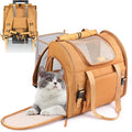 Expandable Carrier Backpack for Big Cats Small Dogs, Airline Approved Pet Carrier Backpack,Foldable Breathable Travel Backpack, Portable Pet Carrier Backpack with Safety Leash, Holds Up to 18 Lbs