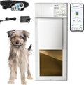 Power Pet WiFi Automatic Electronic Pet Door by High Tech Pet - Pet Operated Dog Door, App Control, 24/7 Scheduling, Secure, Air Tight, for Medium Dogs (8¼" x 10" Pet Opening), Easy Install - PX1-WIFI