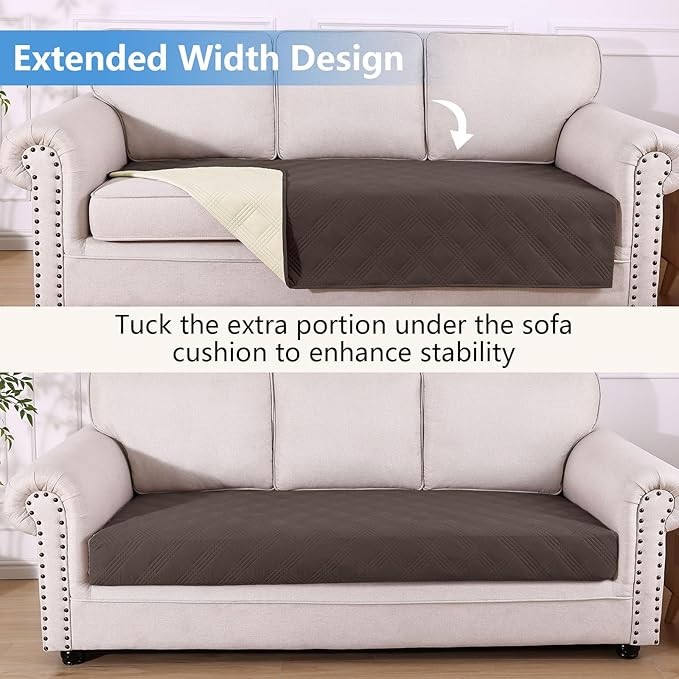 hyha Waterproof Dog Blanket, Reversible Pet Bed Blanket, Soft Sofa Couch Cover for Dogs Washable, Waterproof Pet Couch Covers for Sofa Puppy Cats Furniture Protector(40"x80", Chocolate/Beige)