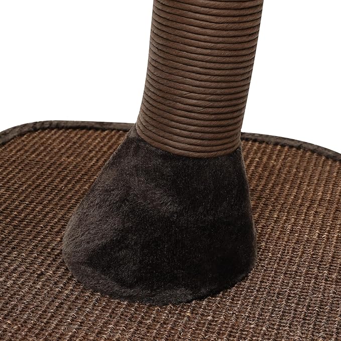 Cat Tree, 63.8inches Tall Cat Tower for Large/Small Cats Climbing, 6-Tier Cat Flower Tree with Resting Platforms & Scratching Posts, Cats Activity Center Playground, Load Capacity 22lbs (Brown+White)