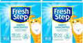 Fresh Step Cat Litter, Unscented, Odor Control | Clumping Formula | Activated Charcoal | 14 lb | Pack of 2