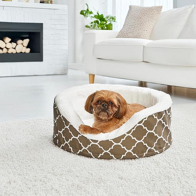 MidWest Homes for Pets Orthoperdic Egg-Crate Nesting Pet Bed w/ Teflon Fabric Protector, Small Brown