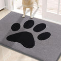 Buganda Dog Door Mat for Muddy Paws, Absorbent Dirt Trapper Non Slip Indoor Doormats, Washable Low-Profile Mat for Mud Dogs, Entryway Carpet for Inside Floor (30x20 Inches, Grey)