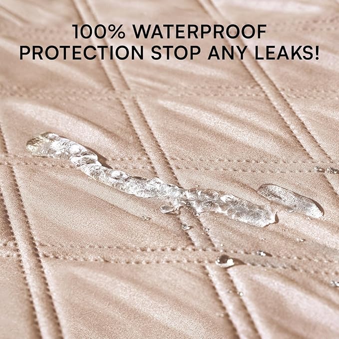 Luciphia 100% Waterproof Couch Cover Blanket for Dogs Anti-Slip Pet Couch Protector Sofa Mat Puppy Cat with Non-Slip Bottom, Beige, 52x82 Inch