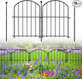 Decorative Garden Fence 17in x18ft, 18 Pack Rustproof Metal No Dig Fence Animal Barrier for Dog, Arched Flower Bed Edging Ornamental Wire Border Panel Fencing for Yard Patio Outdoor Decor