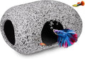 Aquarium Decorations Cave Fish Tank Accessories Rock Decor for Shrimp Cichlid Hiding Breeding Small Fish Bowl Hide Decoration Betta Toys Hideout Stones House（Small）